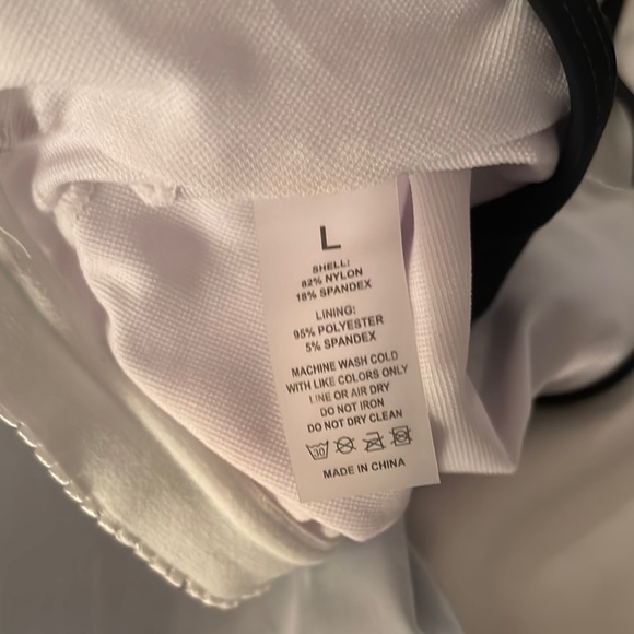 Black and White Women's Swim Top - Picture 5 of 5